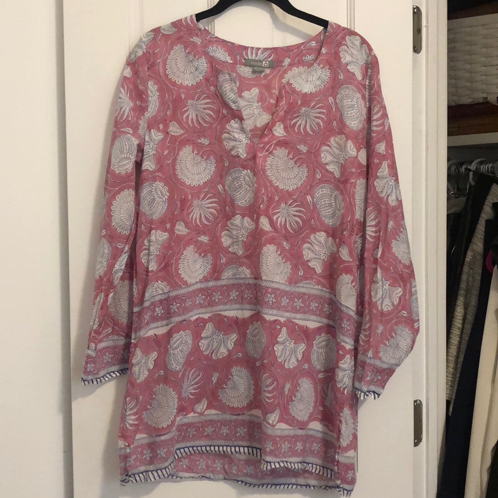 Shade & More Printed Tunic/Beach Cover-Up